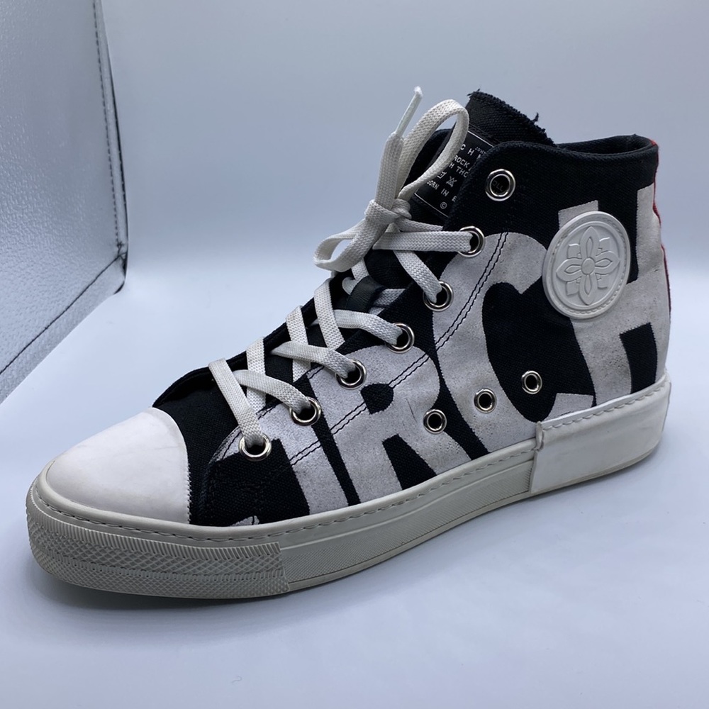 John Richmond 50% Rock / 50% Roll Born in England Hightop Sneaker Size 8 - Picture 8 of 12